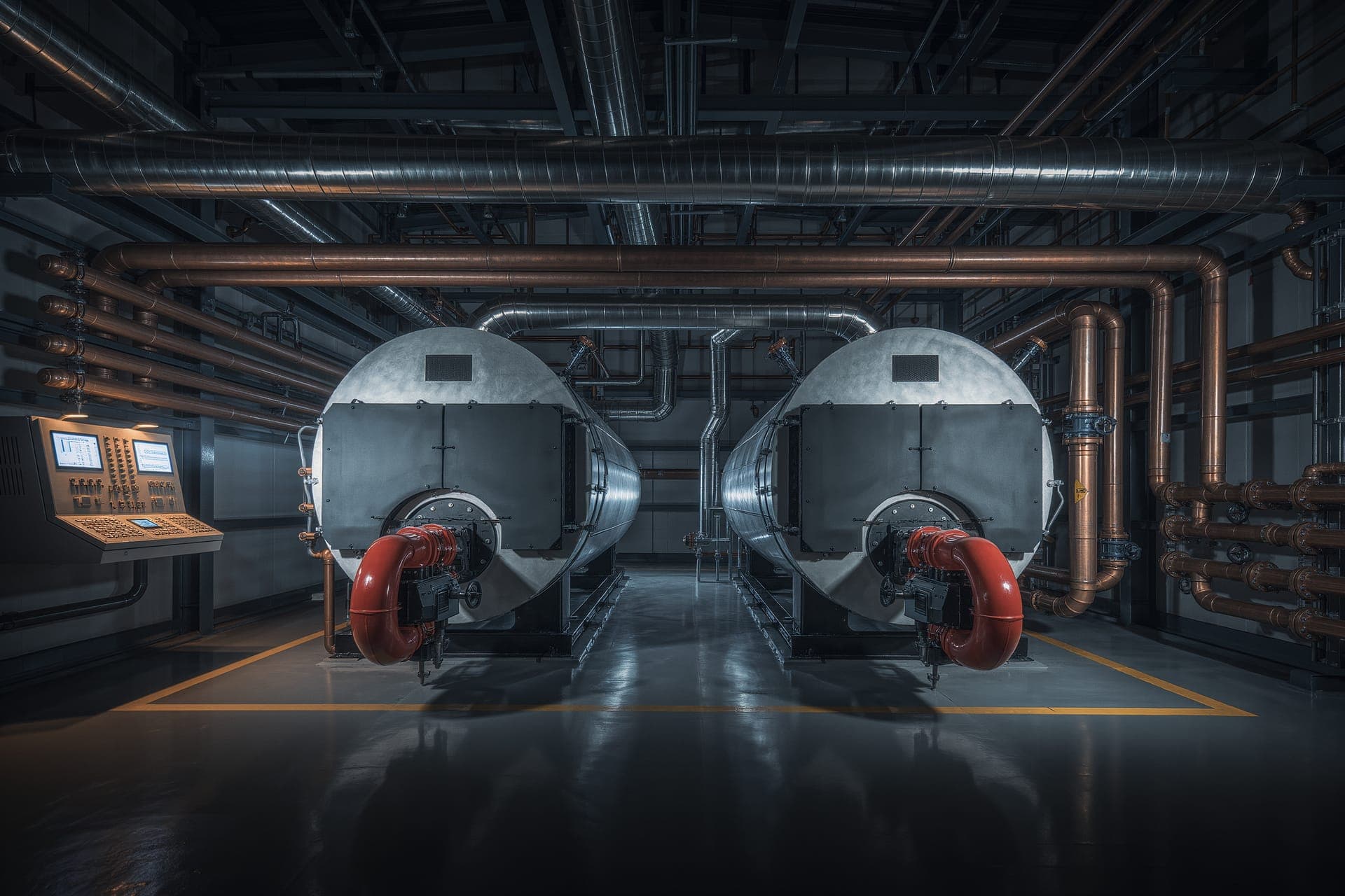 Commercial boiler room