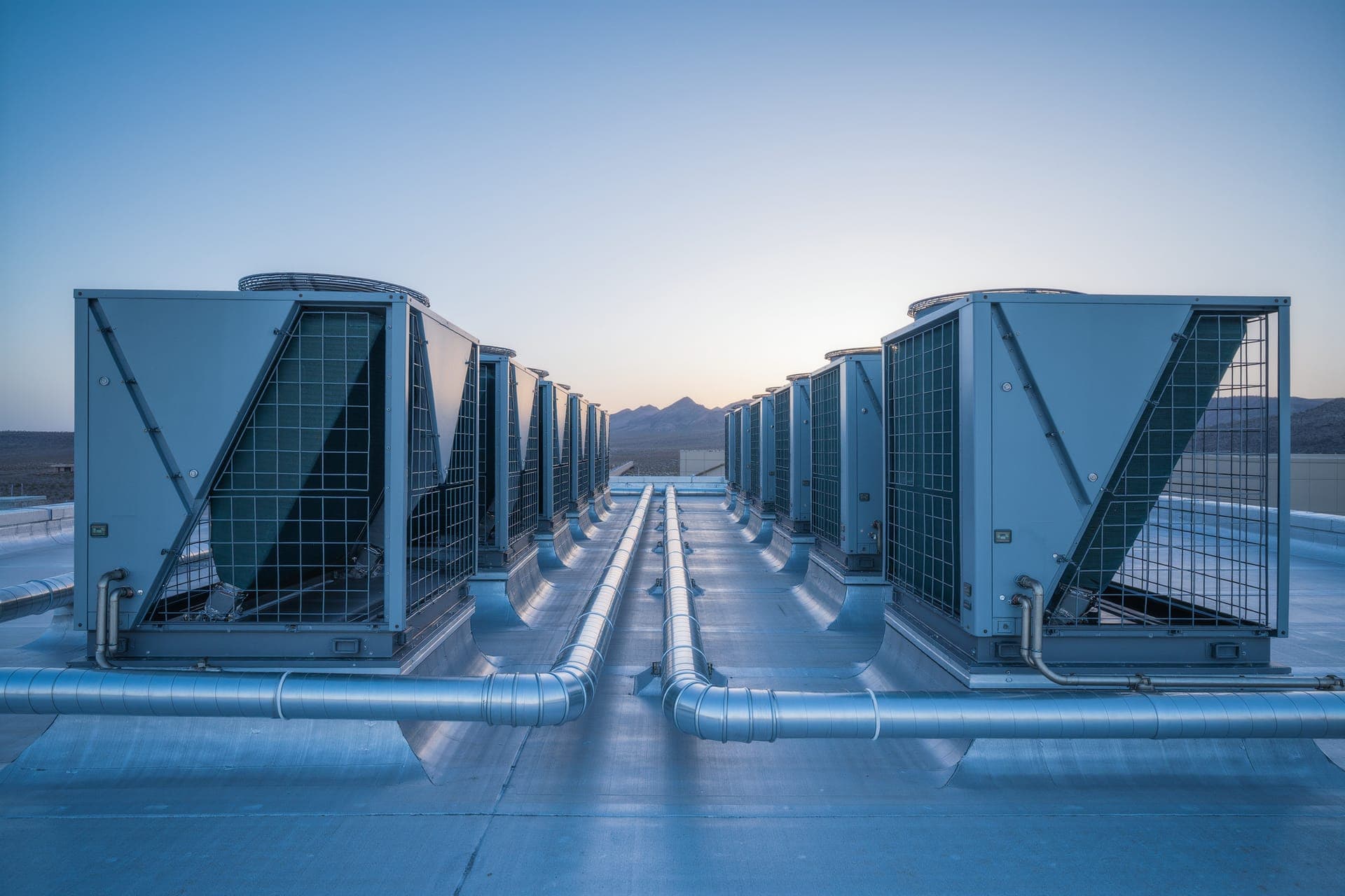 VRF systems on a commercial rooftop — commercial HVAC in Gilbert, AZ